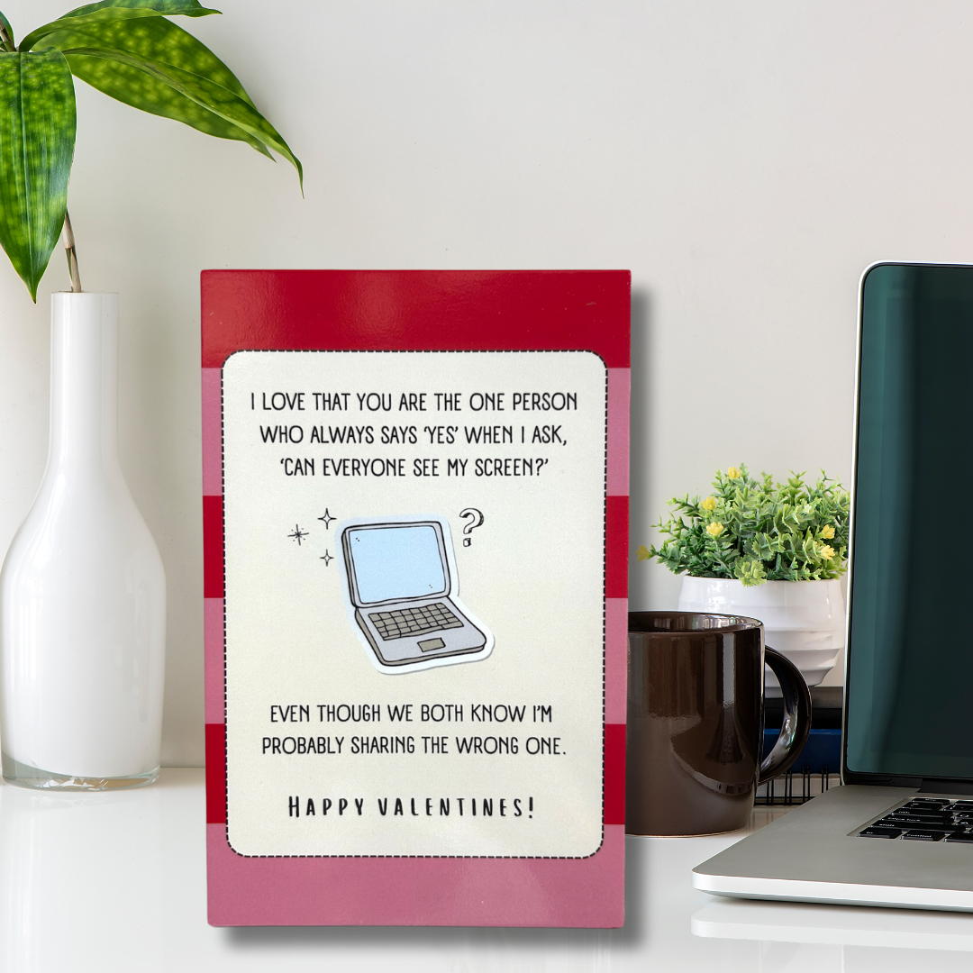 Co-Worker Valentine Card + Red Envelope