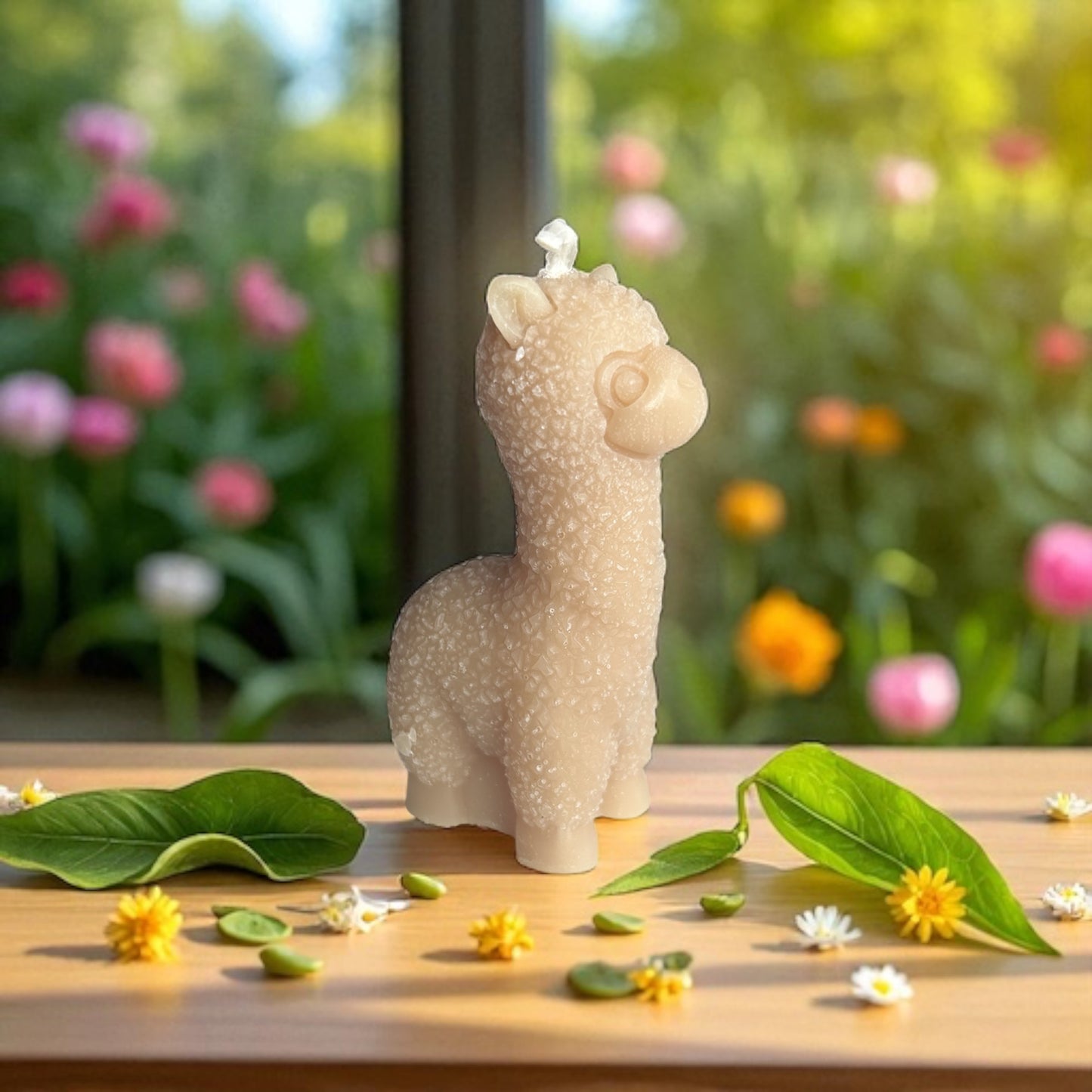 Single Llama Candle(Ash/White/Beige)