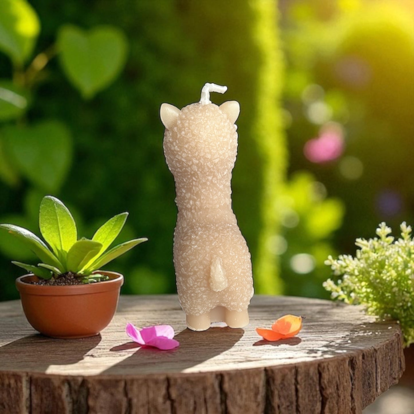 Single Llama Candle(Ash/White/Beige)