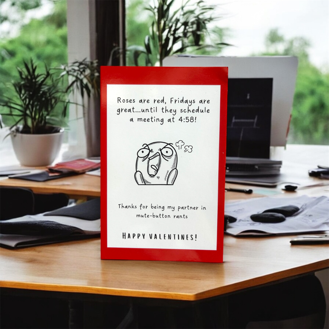 Co-worker Valentine Card + Red Envelope