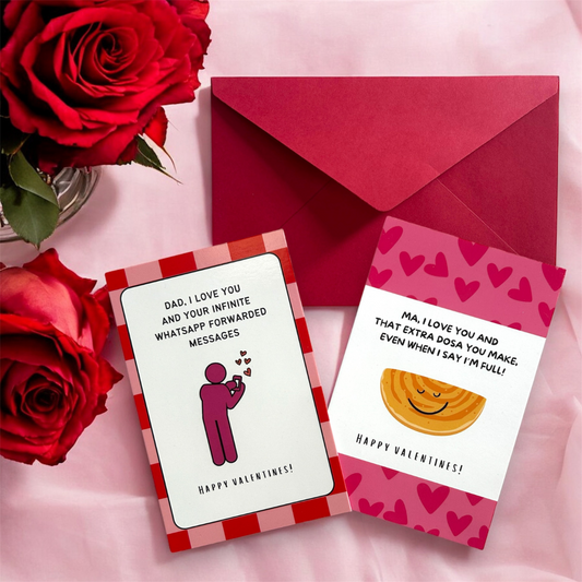 Valentines Cards for Mom & Dad (Set of 2)