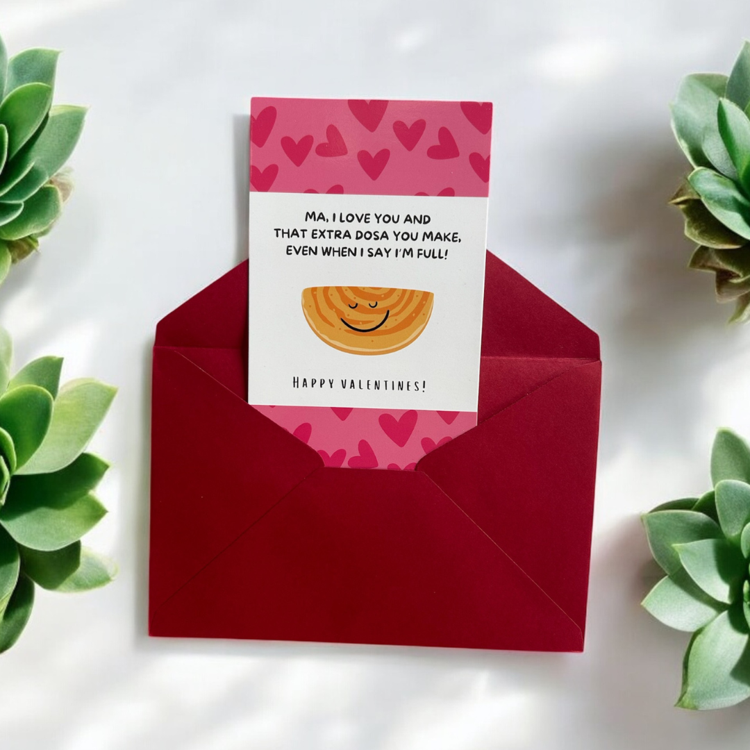 Mom’s Valentine Card + Red Envelope