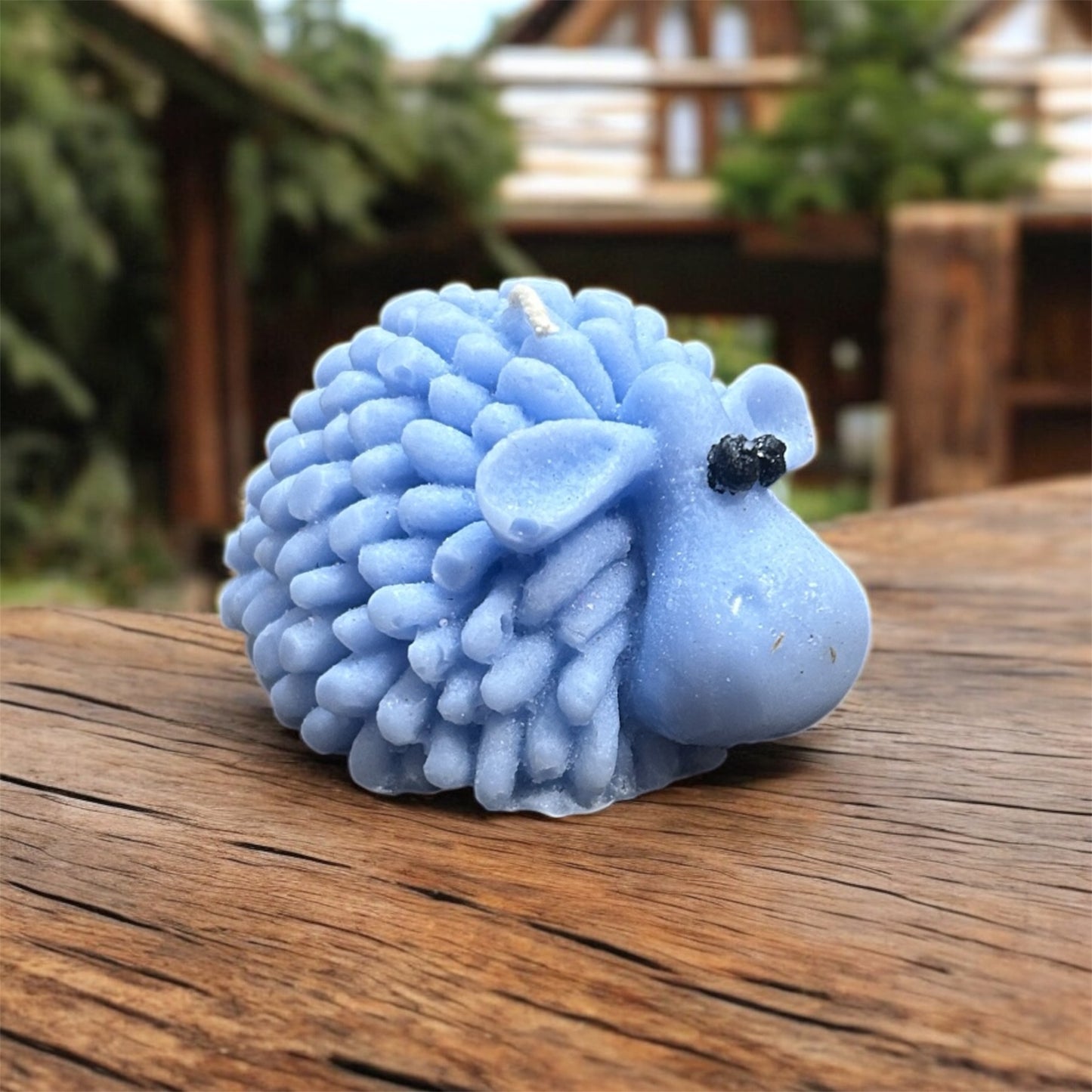 Single Sheep Candle (White/Green/blue)